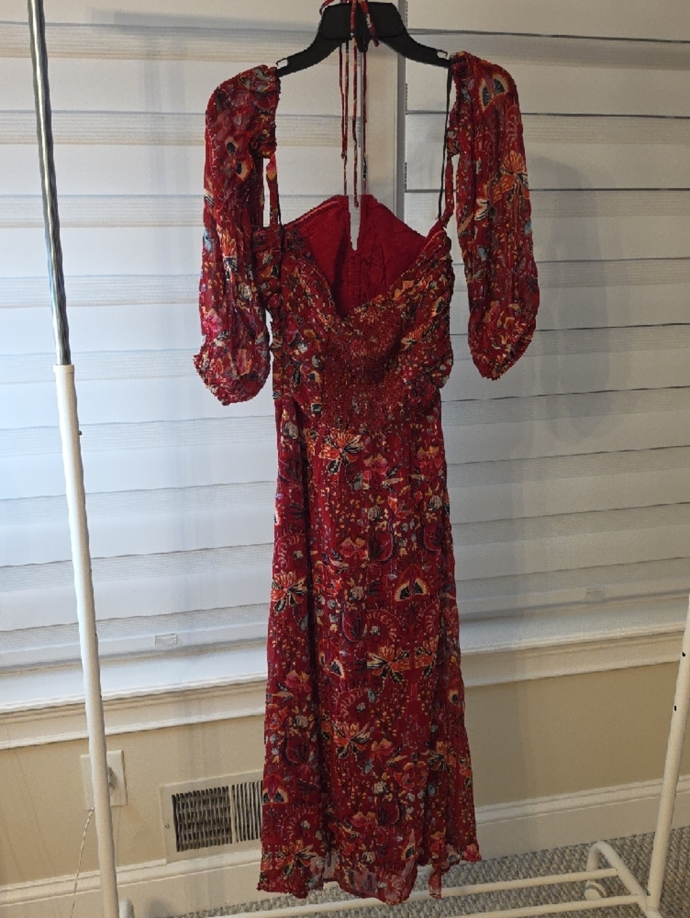 MARIA CHER Palermo Toribia Off The Shoulder Midi Dress Size S $495 - Picture 4 of 4